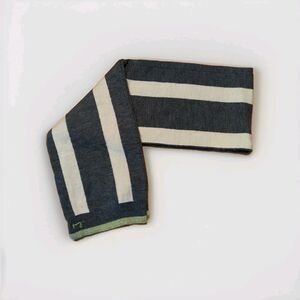 Juicy Couture Knit Scarf Striped Merino Wool 60"X9"